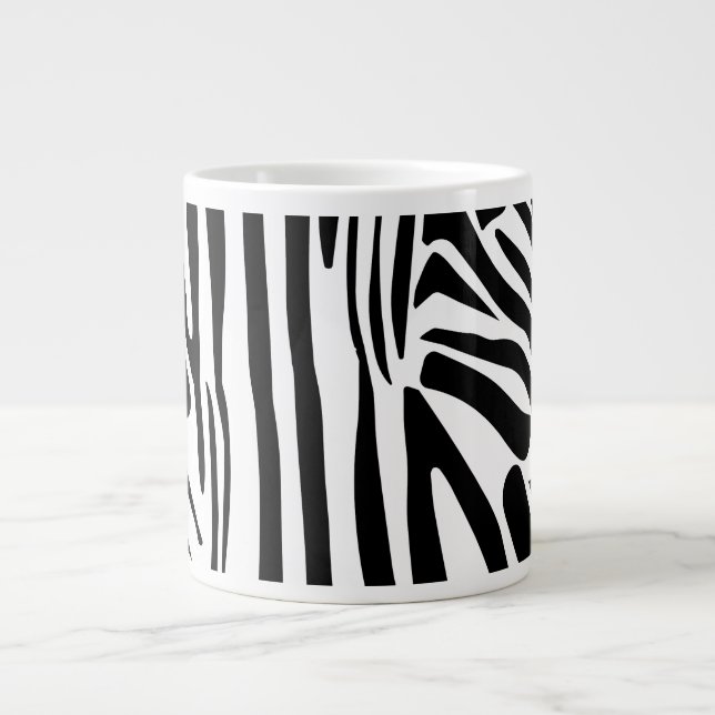 Caneca De Café Grande Padrão de zebra (Frente)