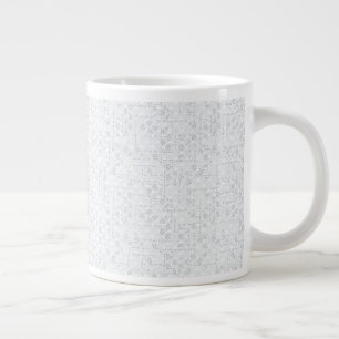 Caneca De Café Grande Padrão Elegante e Minimalista Escolar