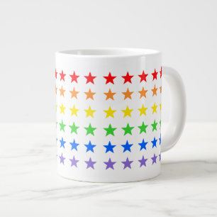 Caneca De Café Grande Padrão Estelar Colorido Moderno
