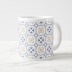 Caneca De Café Grande Padrão Floral 2