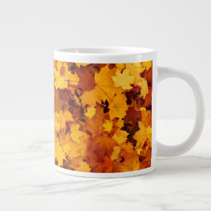 Caneca De Café Grande Padrão Folha de Bordo-25877