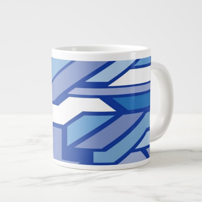 Caneca De Café Grande Padrão geométrico 2 (Frente Esquerda)