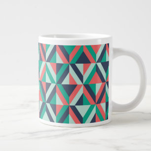 Caneca De Café Grande Padrão Geométrico Moderno do Médio Século