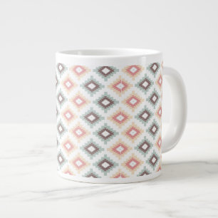 Caneca De Café Grande Padrão geométrico no estilo aztec