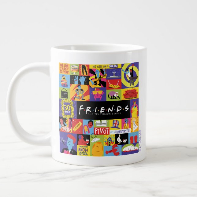 Caneca De Café Grande Padrão Icônico FRIENDS™ (Esquerda)