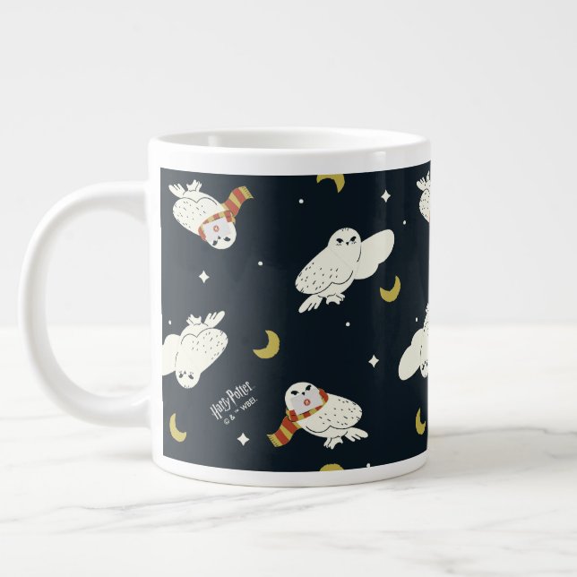 Caneca De Café Grande Padrão Luar Noturno da Hedwig (Esquerda)