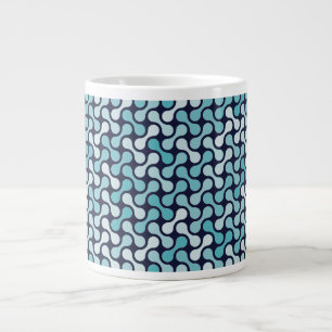 Caneca De Café Grande Padrão metabólico azul