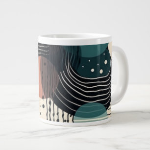 Caneca De Café Grande Padrão mínimo de Abstrato sem costura - Geométrico