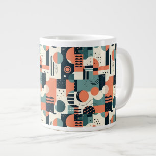 Caneca De Café Grande Padrão mínimo de Abstrato sem costura - Geométrico