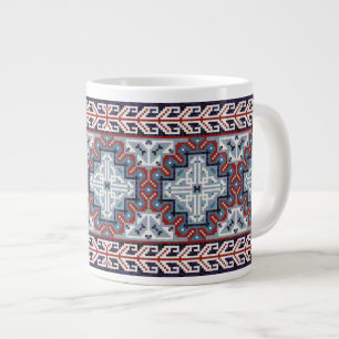Caneca De Café Grande Padrão Navajo dos Índios Nativos Americanos