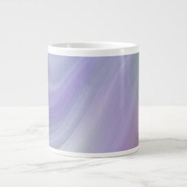 Caneca De Café Grande Padrão Ondulado Gradiente Azul