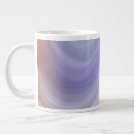 Caneca De Café Grande Padrão Ondulado Gradiente Azul