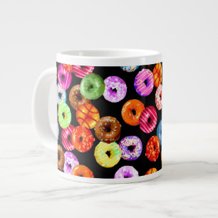Caneca De Café Grande Padrão perfeito do Rosquinha + seu backgr. & ideia