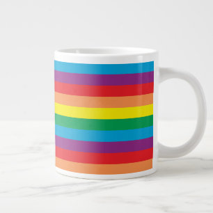 Caneca De Café Grande Padrão Simplesmente Arco-Íris