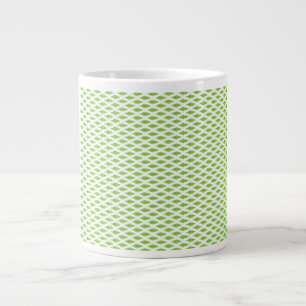 Caneca De Café Grande Padrão Verde Acadêmico para o Sucesso