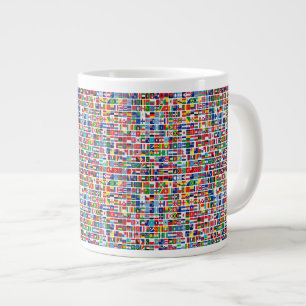 Caneca De Café Grande Padrões de Nação de Todos os Países do Mundo