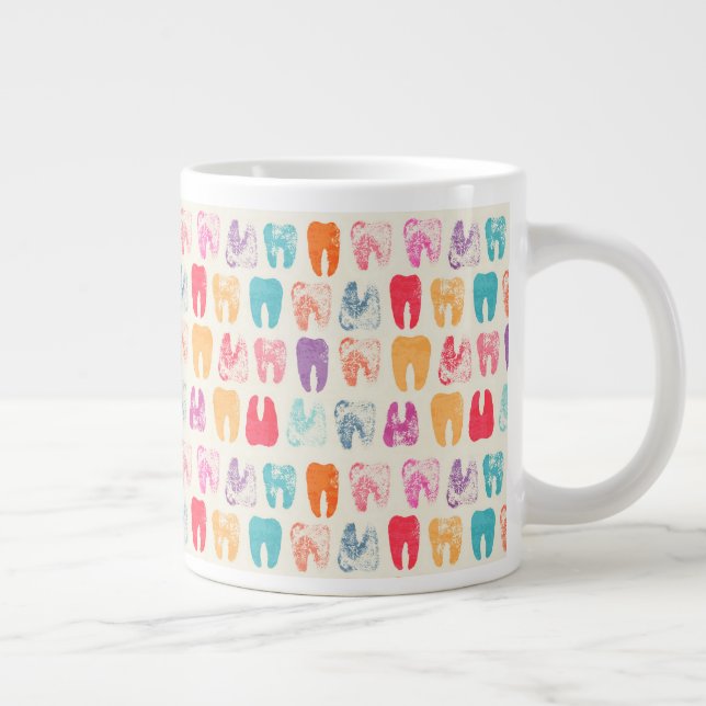 Caneca De Café Grande Padrões dos dentes de dobras (Direita)