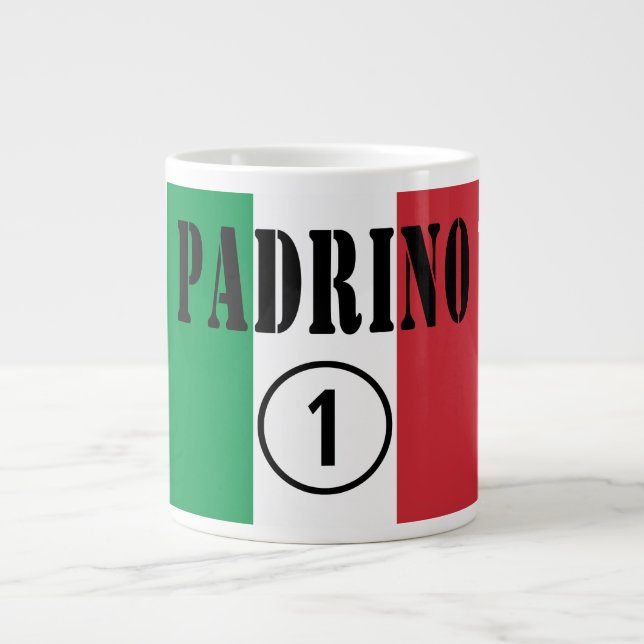 Caneca De Café Grande Padrões italianos : Padrino Numero Uno (Frente)