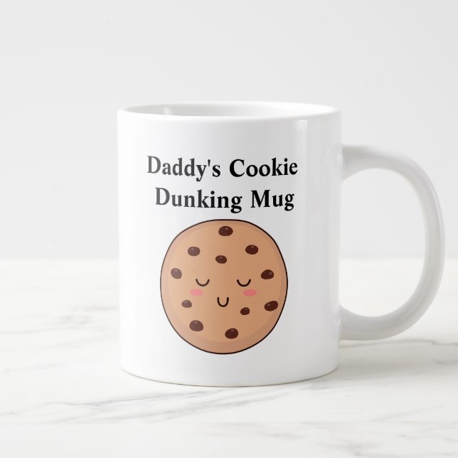 Caneca De Café Grande Pai à esquerda - Leite e Cookies Mug 20 oz (Direita)