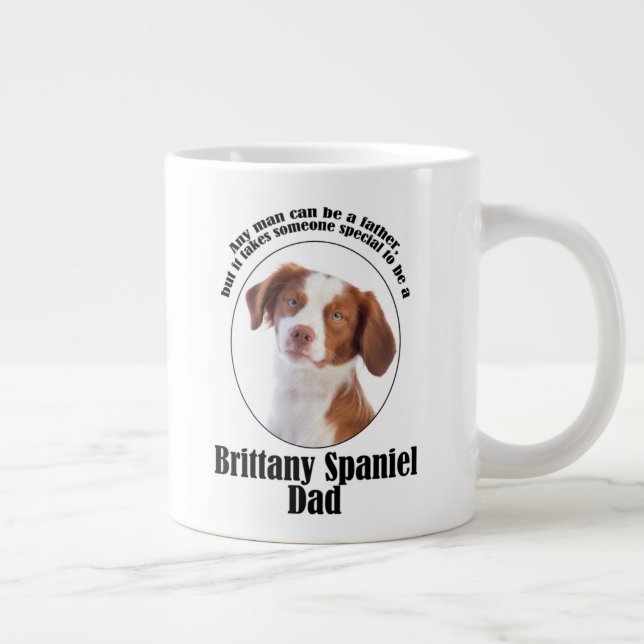 Caneca De Café Grande Pai Brittany Spaniel (Direita)