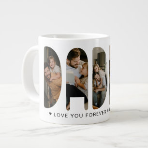 Caneca De Café Grande PAI com Letras Fotográficas Dia de os pais Café Gi