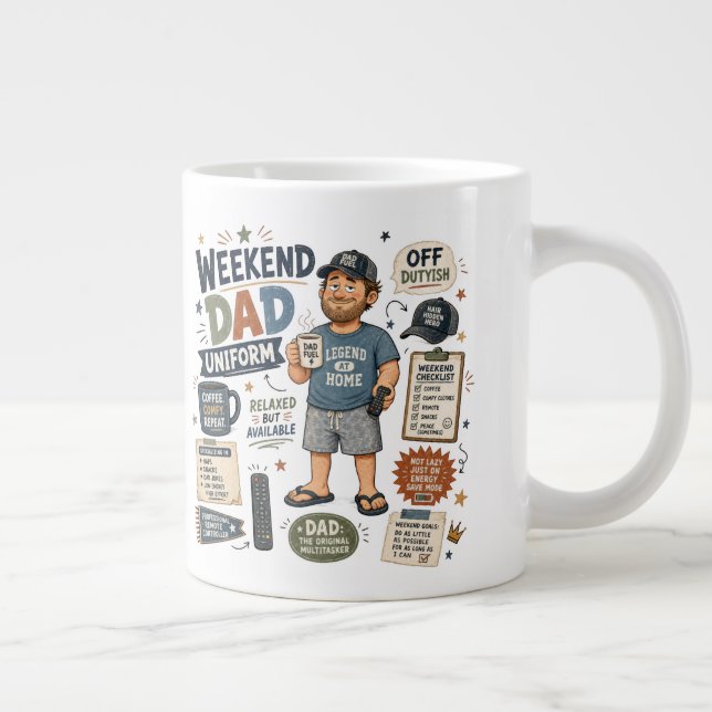 Caneca De Café Grande Pai de fim de semana (Direita)