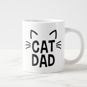 Caneca De Café Grande Pai De Gato Com Ouvidos E Sussurros