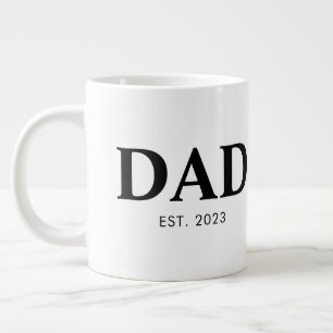 Caneca De Café Grande Pai Estabeleceu Ano Texto Simples Mínimo
