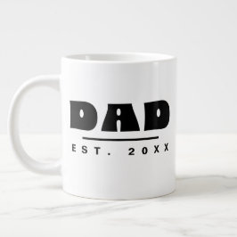 Caneca De Café Grande Pai Fundado em 20XX Tipografia Moderna Café Gigant