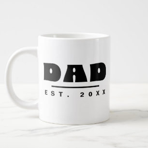 Caneca De Café Grande Pai Fundado em 20XX Tipografia Moderna Café Gigant