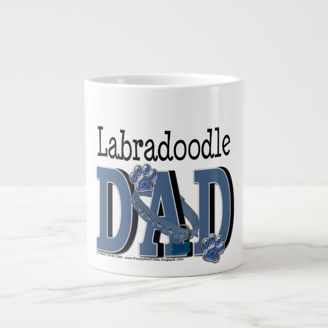 Caneca De Café Grande PAI LabraDoodle (Frente)
