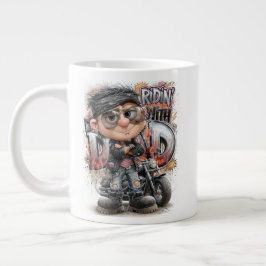 Caneca De Café Grande Pai Motociclista Motociclismo