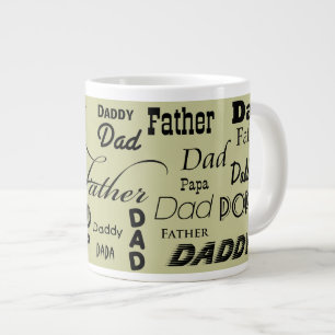 Caneca De Café Grande Pai Pai Pai Papa Jumbo Mug