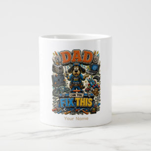 Caneca De Café Grande Pai Pode Consertar Essa Camiseta Engraçada Persona