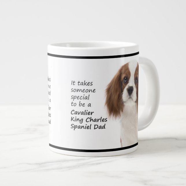 Caneca De Café Grande Pai Spaniel Jumbo Mug (Frente Esquerda)