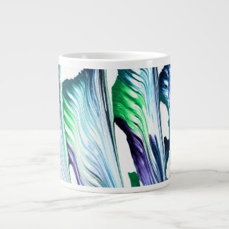 Caneca De Café Grande Pain Remover 1 Purple Green Abstract Drink Mug