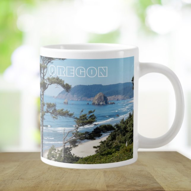 Caneca De Café Grande Paisagem Cêntica da Costa do Oregon (In Situ)
