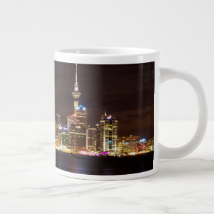 Caneca De Café Grande Paisagem de Auckland Noite
