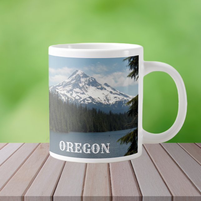 Caneca De Café Grande Paisagem de Oregon do Monte Hood Cênico (In Situ)