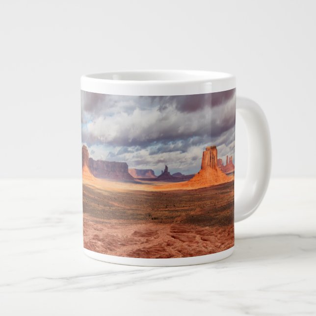 Caneca De Café Grande Paisagem do vale do Monument, AZ (Frente Esquerda)