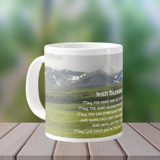 Caneca De Café Grande Paisagem do Vale Verde da Irlanda
