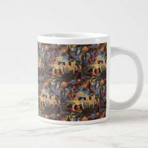 Caneca De Café Grande Paisagem Macke August com Vacas e Camelo