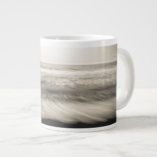 Caneca De Café Grande Paisagem marinha B&W, Havaí