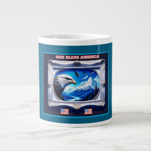 Caneca De Café Grande Paisagem Patriótica Com Montanha Balda de Águia