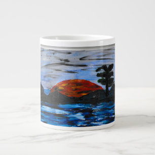 Caneca De Café Grande Paisagem Sunset