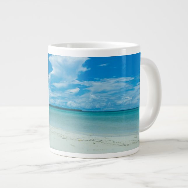 Caneca De Café Grande Paisagem tropical azul, Palau (Frente Esquerda)