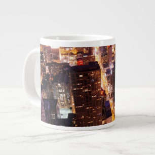 Caneca De Café Grande paisagem urbana à noite em Chicago