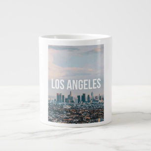 Caneca De Café Grande Paisagem Urbana Retro de Los Angeles Estética de V
