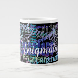 Caneca De Café Grande Palavra/Nome de Repetição Personalizada Enigmática
