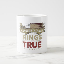 Caneca De Café Grande Palavra "Rings True" multicor impressa